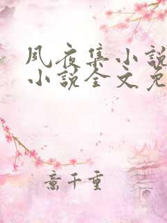 夙夜集小说原著小说全文免费阅读无弹窗