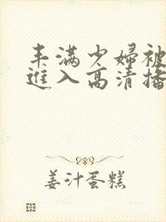 丰满少妇被猛烈进入高清播放欧美