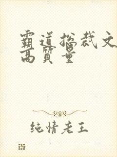 霸道总裁文推荐高质量