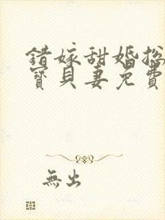 错嫁甜婚总裁的宝贝妻免费阅读