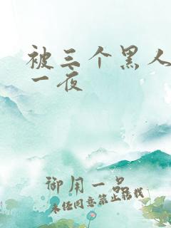 被三个黑人操了一夜