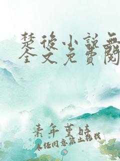 楚后小说无弹窗全文免费阅读