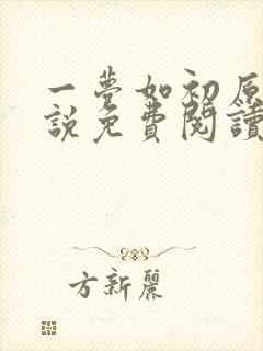 一梦如初原著小说免费阅读