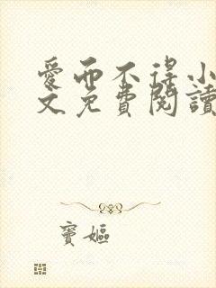 爱而不得小说全文免费阅读