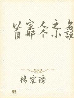 以家人之名改编自哪个小说