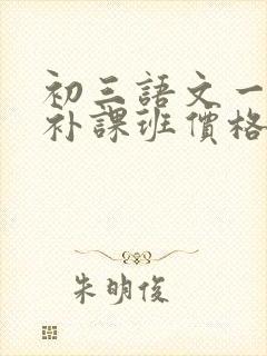 初三语文一对一补课班价格