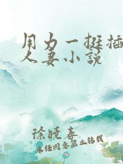 用力一挺插进去人妻小说