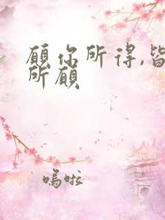 愿你所得,皆你所愿