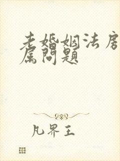 老婚姻法房子归属问题