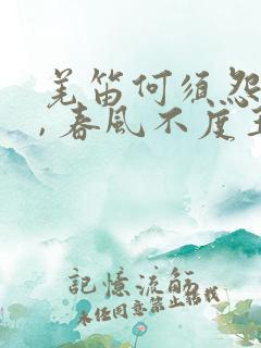 羌笛何须怨杨柳, 春风不度玉门关.