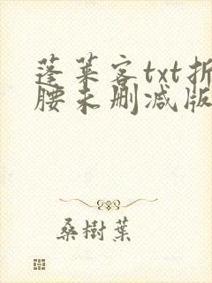 蓬莱客txt折腰未删减版