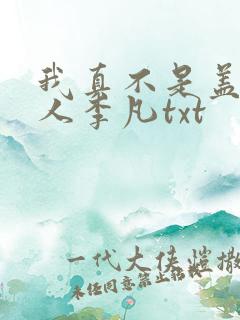 我真不是盖世高人李凡txt