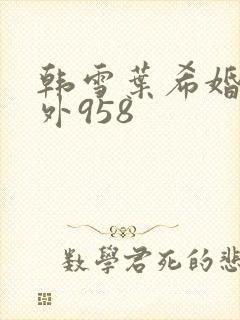 韩雪叶希婚后番外958
