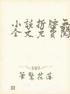 小说折腰无弹窗全文免费阅读