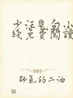 少汪几句小说在线免费阅读