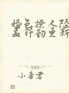 婚色撩人陆砚尘孟舒韵更新时间