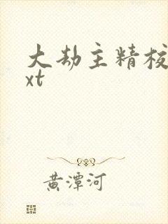 大劫主精校版txt