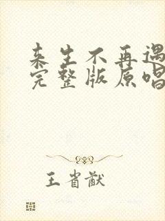 来生不再遇见你完整版原唱