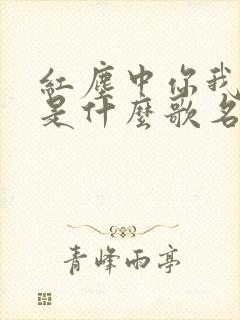 红尘中你我相遇是什么歌名