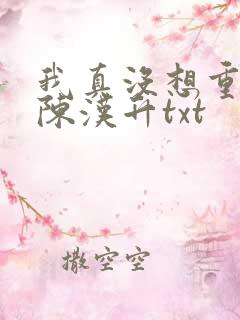 我真没想重生啊陈汉升txt