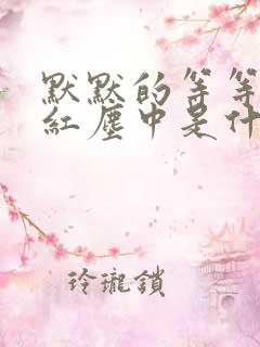 默默的等等你在红尘中是什么歌