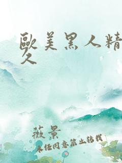 欧美黑人精品久久