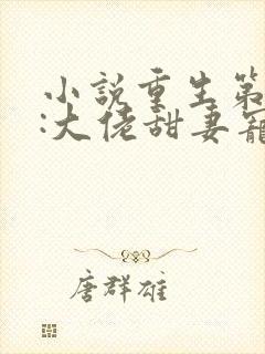 小说重生第一宠:大佬甜妻宠上天