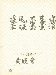 暖风不及你情深季暖墨景深小说搜索