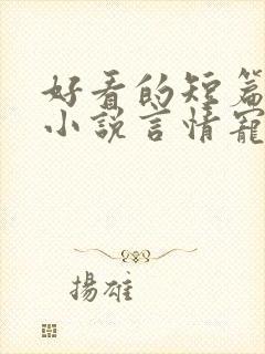 好看的短篇完结小说言情宠文