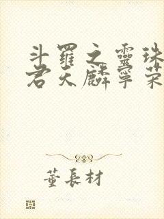 斗罗之灵珠神剑君天麟宁荣荣小说在线阅读