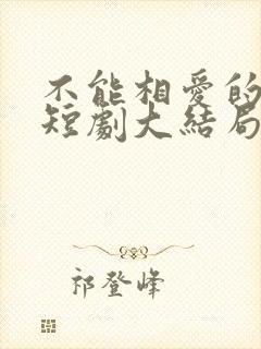 不能相爱的我们短剧大结局