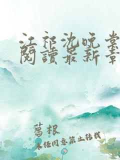 江祁沈晚棠全文阅读最新章节