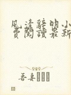 风清辞明小说免费阅读最新章节