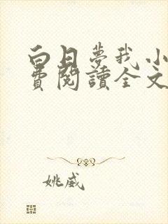 白日梦我小说免费阅读全文无删减