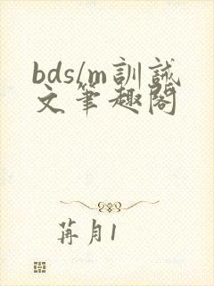 bds/m训诫文笔趣阁