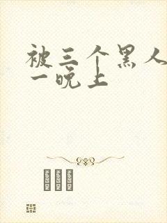 被三个黑人做了一晚上