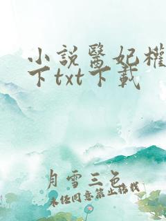 小说医妃权倾天下txt下载