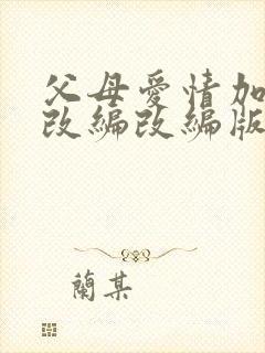 父母爱情加料版改编改编版小说有哪