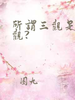 所谓三观是哪三观?