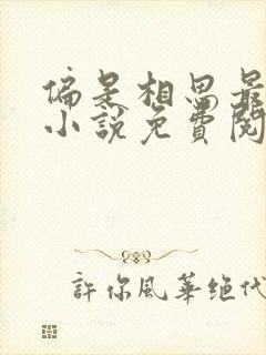 偏是相思最蚀骨小说免费阅读