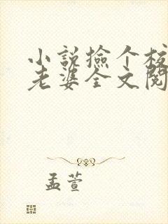 小说捡个校花做老婆全文阅读