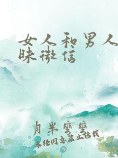 女人和男人聊暧昧微信