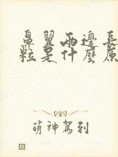 鼻翼两边长小颗粒是什么原因