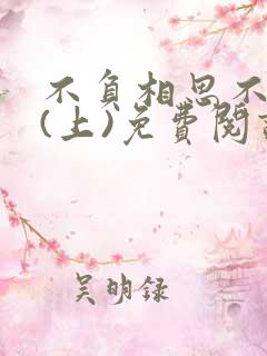 不负相思不负君(上)免费阅读