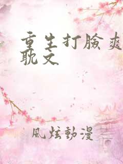 重生打脸爽文原耽文