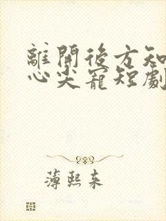 离开后方知我是心尖宠短剧免费观看