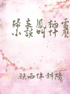 归来凤栖处原著小说叫什么名字