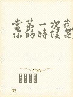 当第一次我说爱你的时候是什么歌