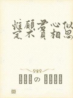 惟愿君心似我心定不负相思意含义