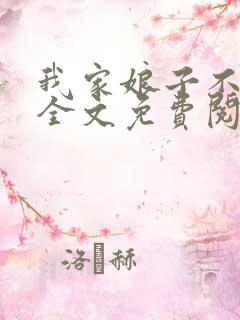 我家娘子不对劲全文免费阅读全文